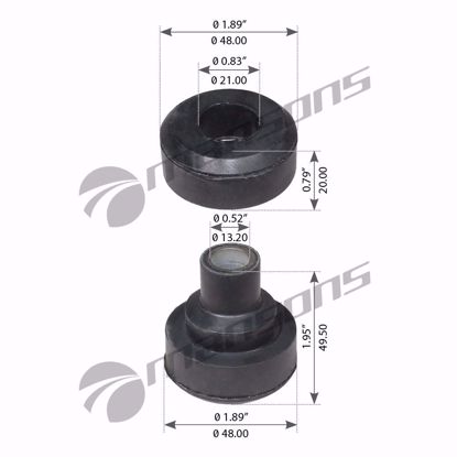Cabin Mount Bush Kit
